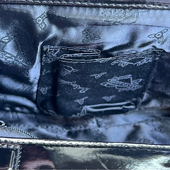 Betseyville By Betsey Johnson Red with White Polkadots and Black Bows Clutch - Picture 11 of 15